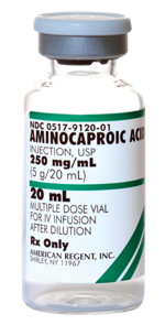 ACIDO AMINOCAPROICO 250 MG/ ML CAJA C/25