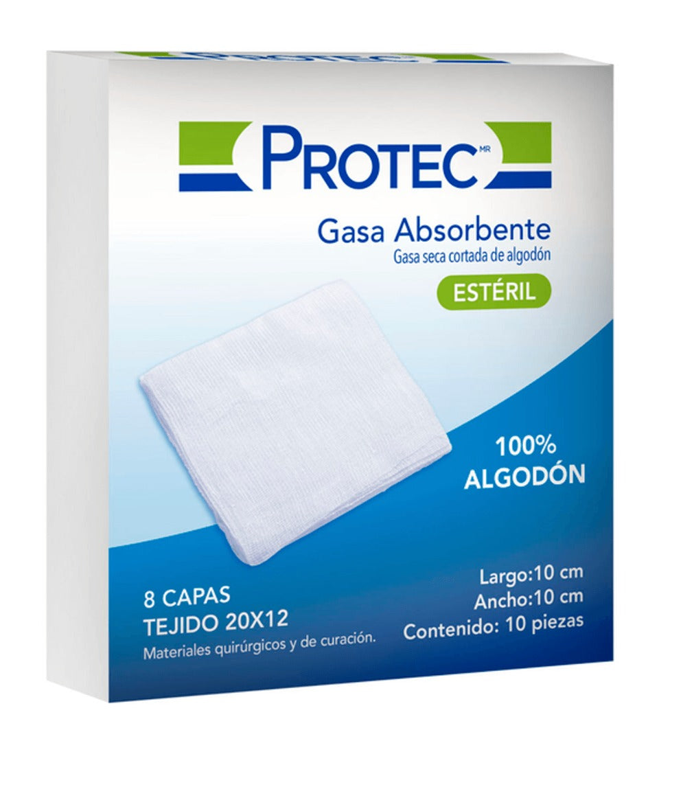 GASA ABSORBENTE ESTERIL 10 X 10 CM