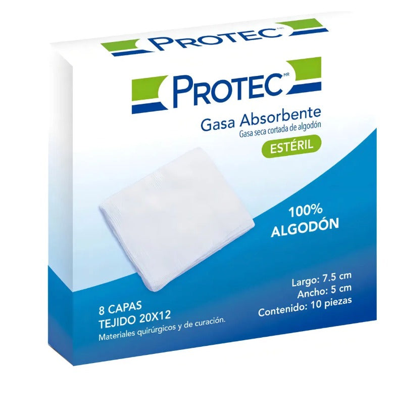 GASA ABSORBENTE 7.5 CM X 5 CM