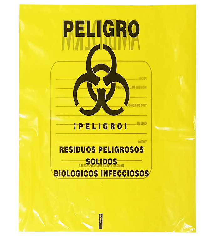 Bolsa para Residuos Peligrosos Biológico Infeccioso Amarilla 50cm x 60cm 500 Piezas
