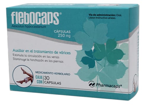 X3 FLEBOCAPS Castaña de Indias 30 Capsulas 250mg Tratamiento Para Varices