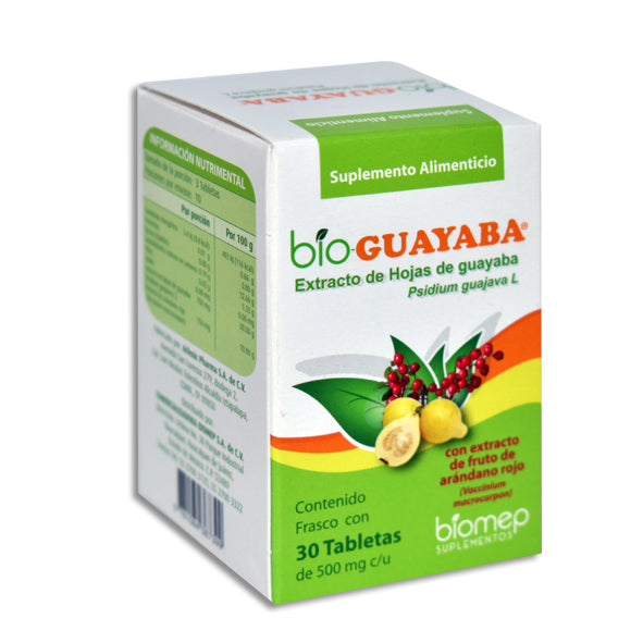 BIO GUAYABA 30 TAB 500 MG
