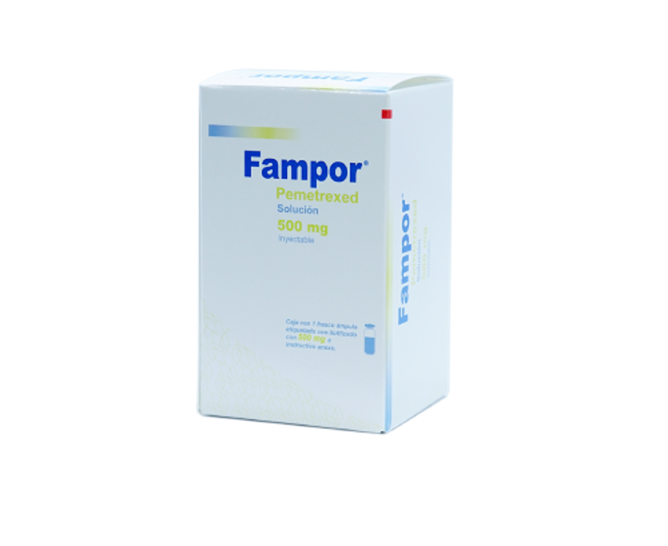 Fampor 500 mg Caja C/ 1 Frasco Ámpula con liofilizado ( Pemetrexed )