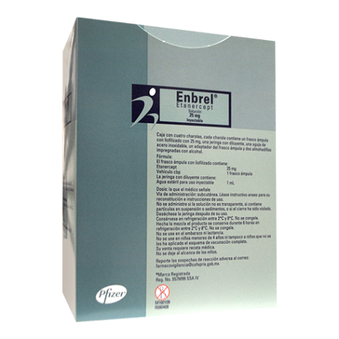 Enbrel ( Etanercept ) 25mg Caja C/4 Charolas