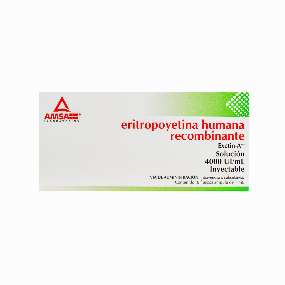 Eritropoyetina Recomb 4000uds c/6 fco