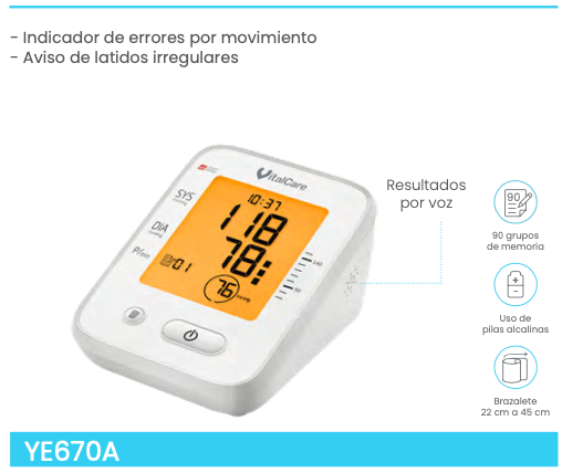 Baumanómetro digital de brazo