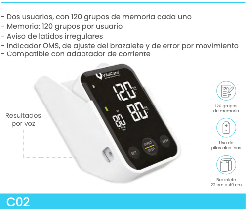 Baumanómetro digital de brazo multiusuario