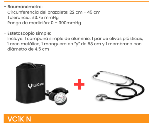 Baumanómetro aneroide con estetoscopio simple negro