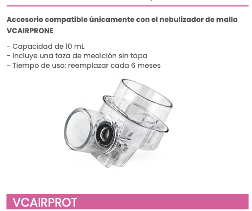 Taza de medicación para nebulizador de malla Airpro