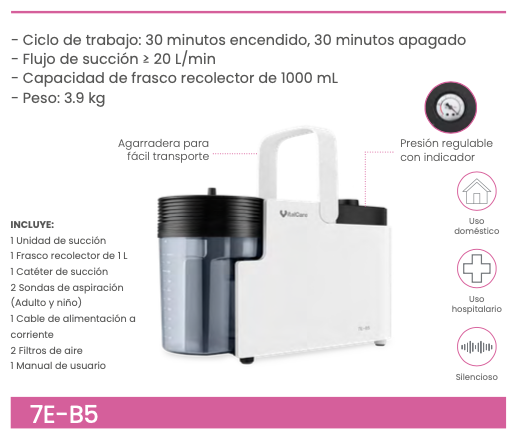 Aspirador de succión continua