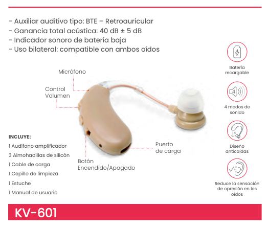 Auricular de ayuda auditiva