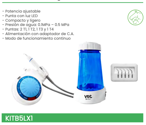 Kit de Escariador dental veterinario con bomba de agua