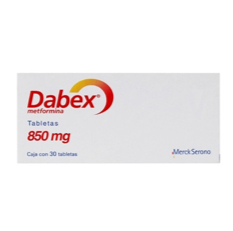 METFORMINA DABEX 850MG C/30 TABS.