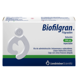 FILGRASTIM, BIOFILGRAN 300MG CAJA C/5 AMPULAS