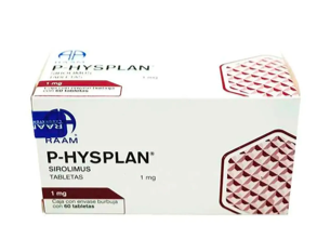 SIROLIMUS P-HYSPLAN 1 MG CAJA C/60 TABS.