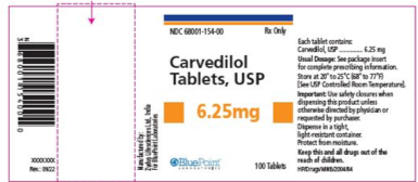 CARVEDILOL 6.25 MG TABS C/100