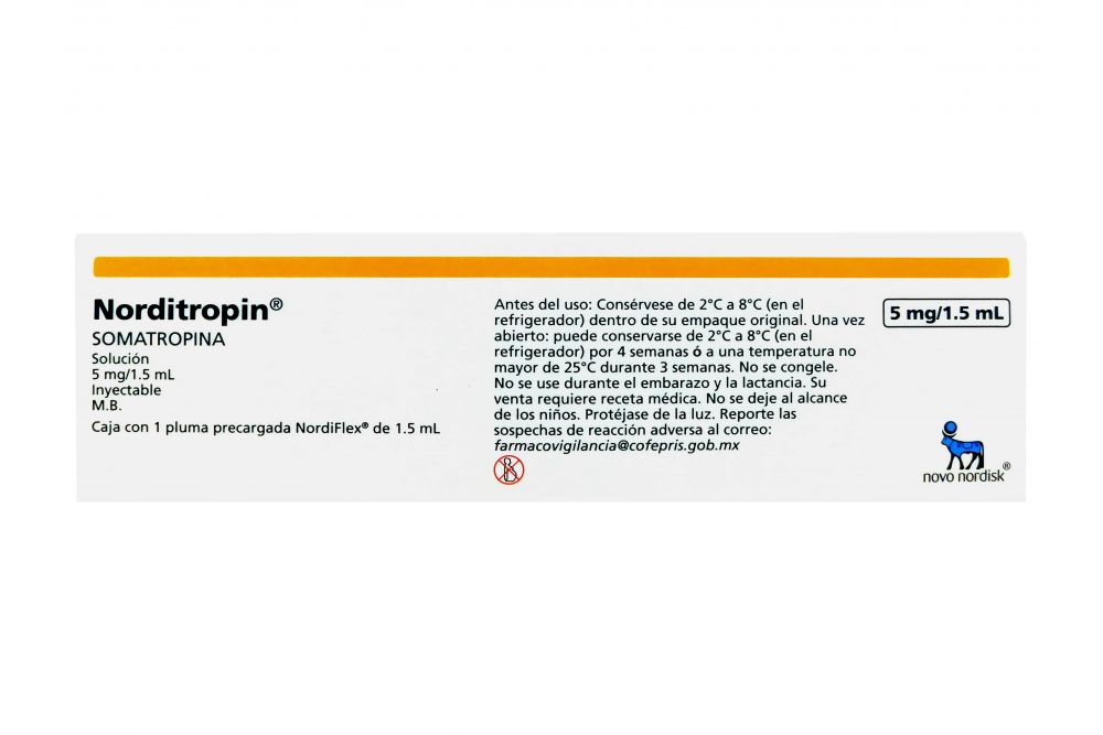 Norditropin Nordilet pluma 5 mg/1.5ml 15 uds