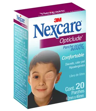 Parche Ocular Infantil Opticlude 3M Nexcare 20 piezas