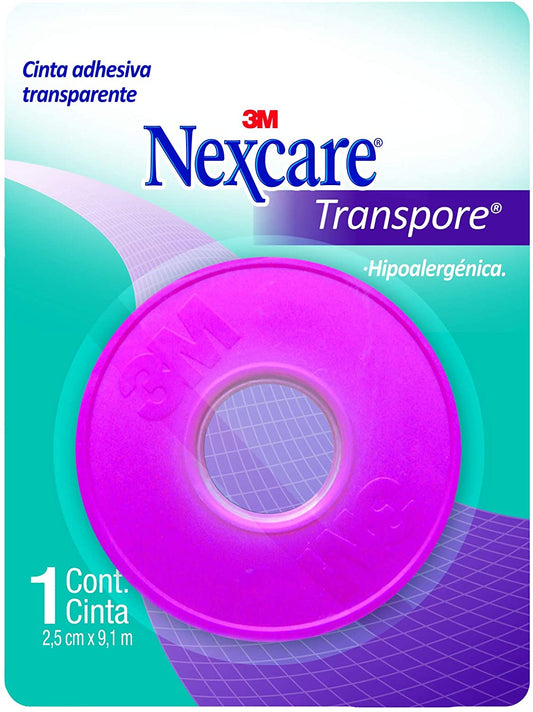 Cinta adhesiva transparente transpore 2.5cm x 9.1m