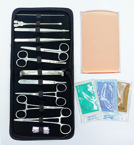 Kit con pad de sutura de almohadilla, estuche de disección y 3 suturas (diferentes modelos)