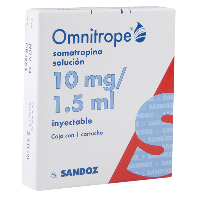 Omnitrope 10 mg / 1.5 ml 1 cartucho 30ui