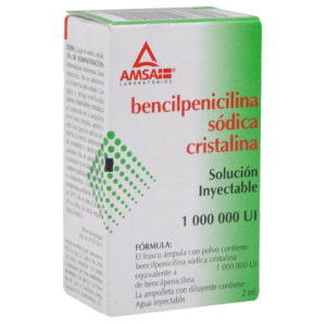 BENCILPENICILINA 1 FA 1,000,000U/2 ML