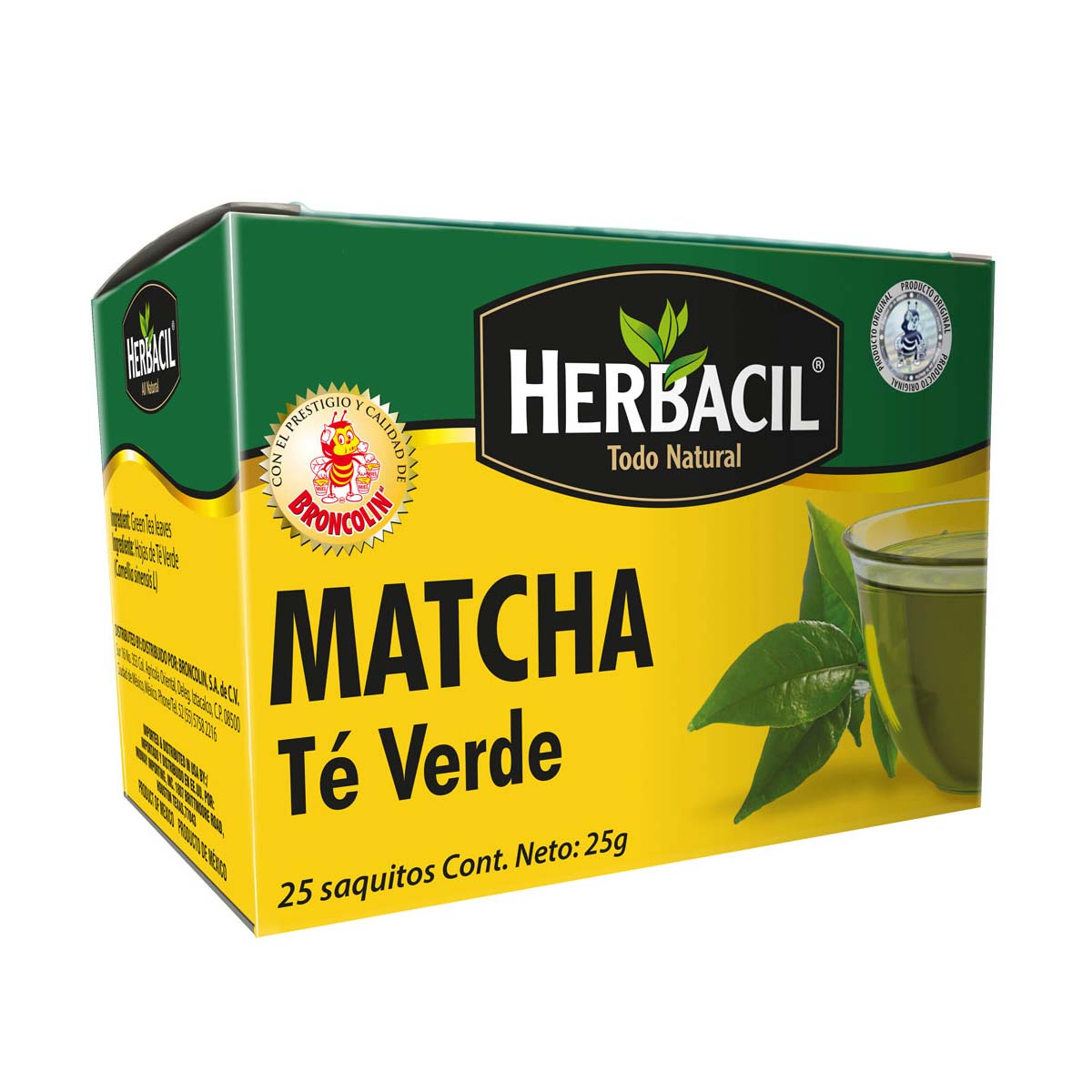 HERBACIL TE VERDE MATCHA 25 SOB 1 G