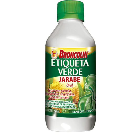 BRONCOLIN ETIQUETA VERDE 1 JBE 250 ML