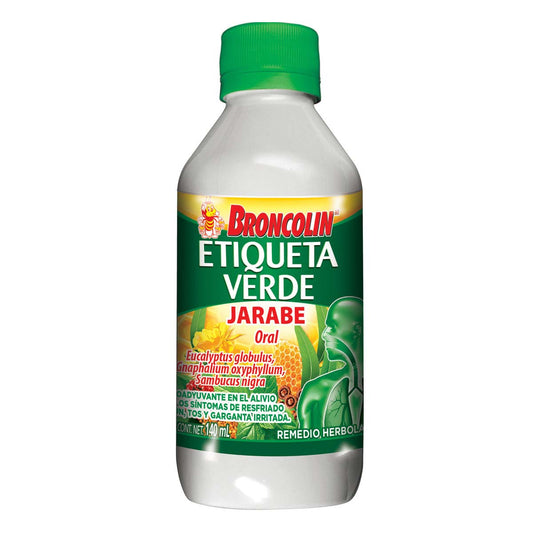 BRONCOLIN ETIQUETA VERDE 1 JBE 140 ML