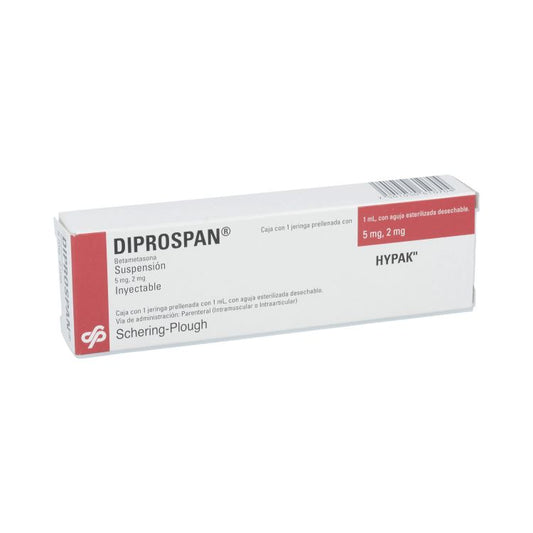 DIPROSPAN HYPAK (BETAMETASONA) 5/2 MG SOL INY CAJA C/1 JGA C/1 ML.