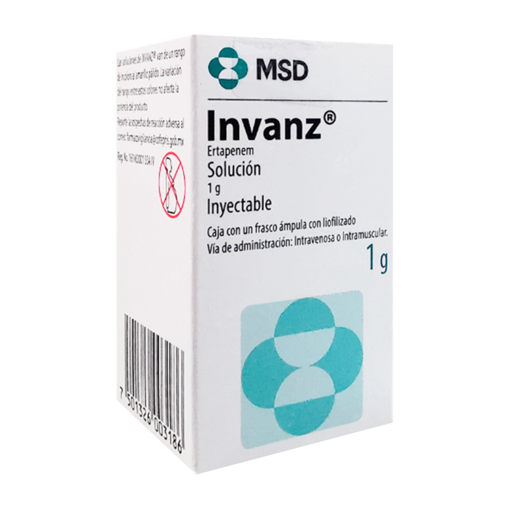 Invanz (Ertapenem) Sol iny 1 g Cja c 1 fco amp – Distribuidora Sta María