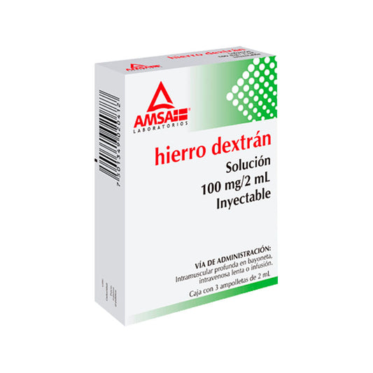 HIERRO DEX 3 AMP 100 MG /2 ML