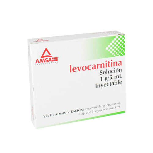 LEVOCARNITINA 5 AMPS 1 G/5 ML