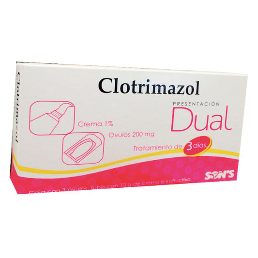 CLOTRIMAZOL DUAL 3 OVS 200MG 1CMA 10G 1%