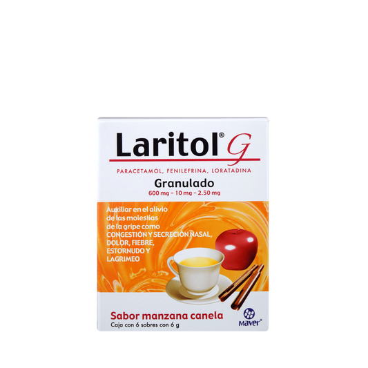 LARITOL G GRAN 6 SOB 600/10/2.5 MG