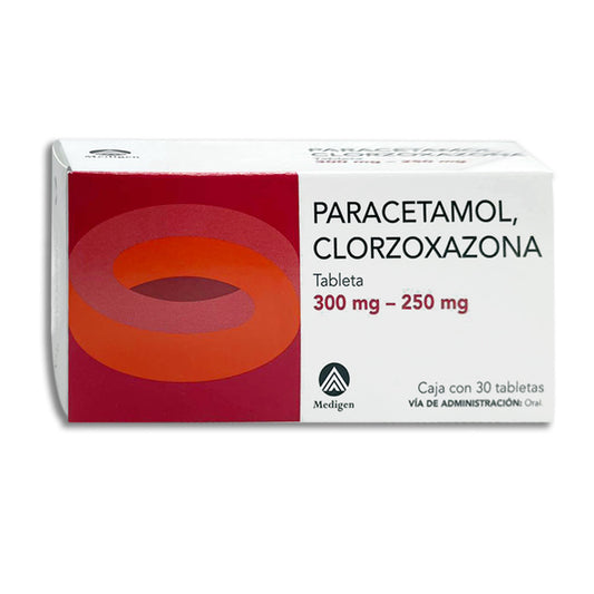 PARACE/CLORZO 30 TAB 300/250 MG