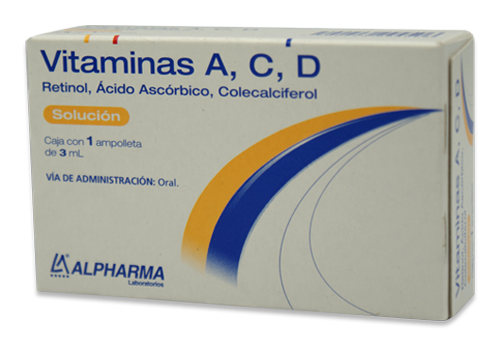 VITAMINA ACD 1 AMP 7800/600/1200 3 ML