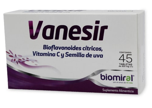 VANESIR TAB 45 FCO 10.80/10/2/500 MG