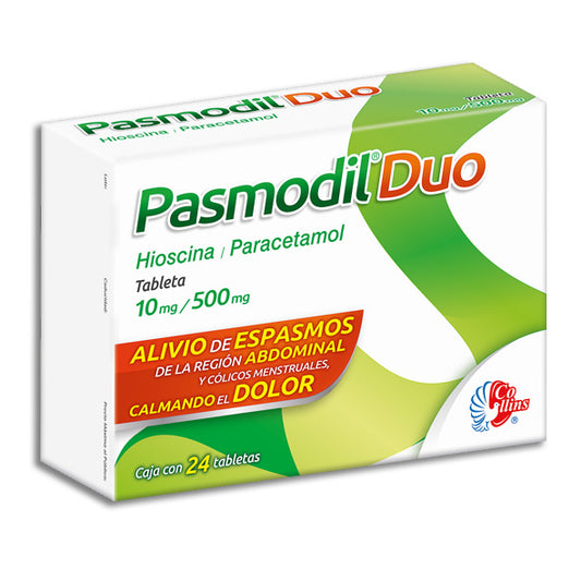 PASMODIL DUO 24 TAB 500/10 MG