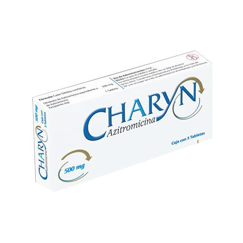 Charyn (Azitromicina) Tabs 500mg Cja c 3 tabs