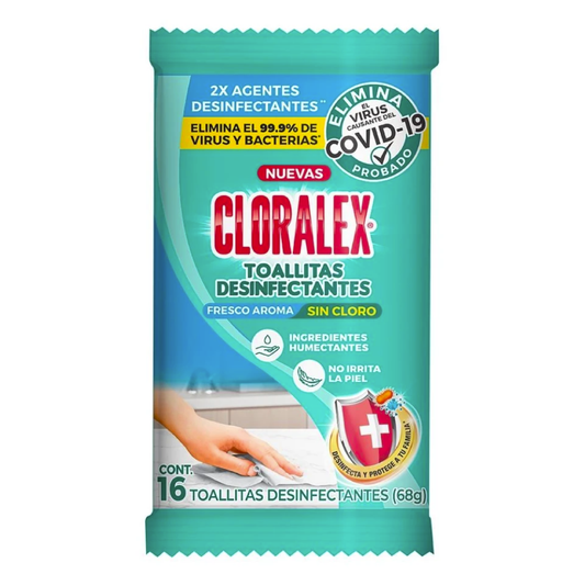 Cloralex Toallitas desinfectantes Paq c/16 pzas