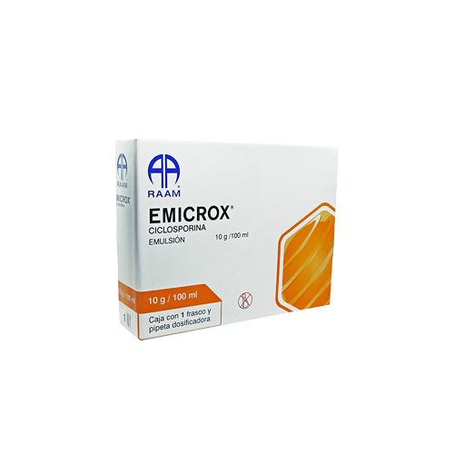 EMICROX ( CICLOSPORINA ) EMULSIÓN 10 G / 100 ML 1 FRASCO Y PIPETA DOSIFICADORA