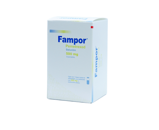 Fampor 500 mg Caja C/ 1 Frasco Ámpula con liofilizado  ( Pemetrexed  )