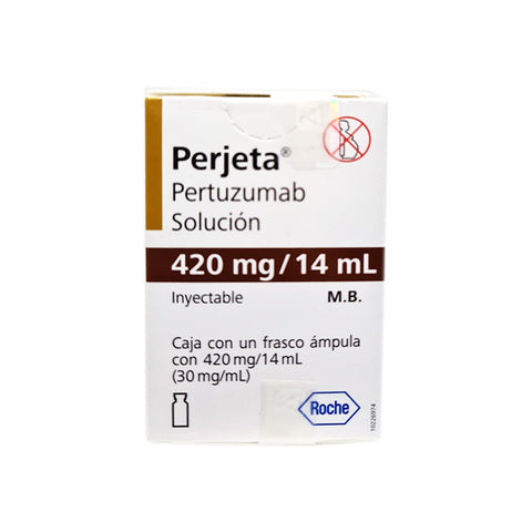 Perjeta 420mg / 14ml (30mg/mL) Caja con frasco ámpula con 14 mL ( Pertuzumab )