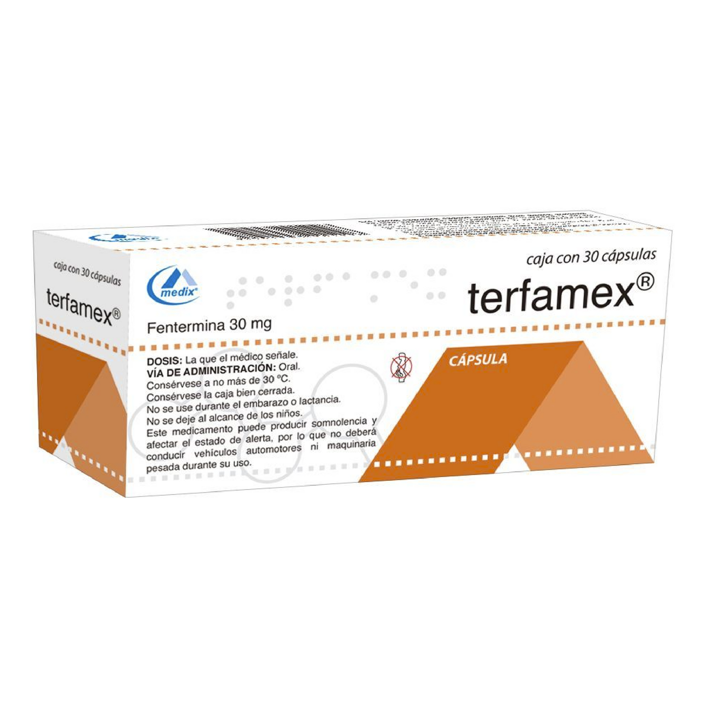 Terfamex (Fentermina) Caps 30mg Cja c/30 caps