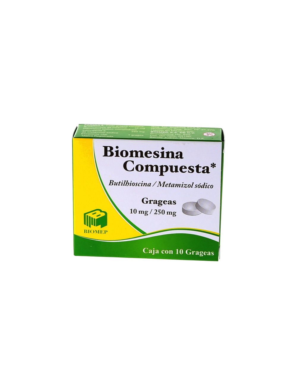 BIOMESINA COMPUESTA 10 GRAG 250 10 MG Distribuidora Sta Mar a biomesina-compuesta-10-grag-250-10-mg-distribuidora-sta-mar-a
