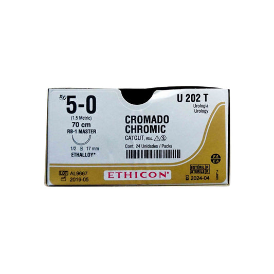 CATGUT CROMICO USP 5-0 20 MM 70CM