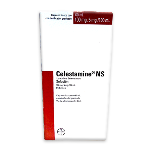Celestamine NS  (Loratadina, Betametasona) Sol 100mg, 5mg/100ml Fco 60ml
