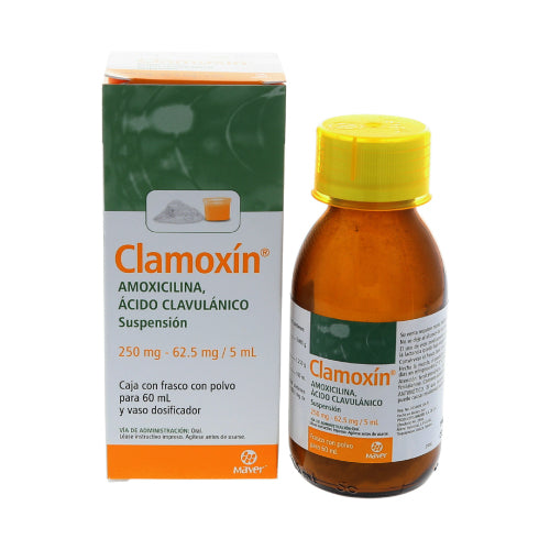 Clamoxín (Amoxicilina, Ácido Clavulánico)  125mg-31.25mg/5ml