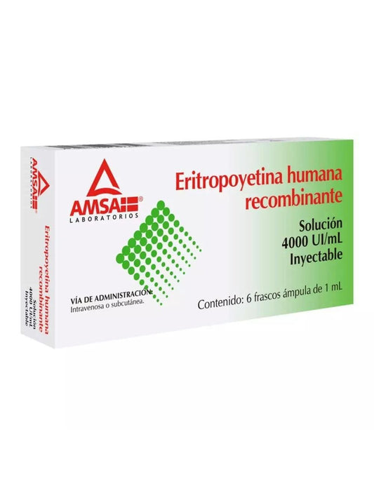 ERITROPOYETINA 6 AMP 4,000UI/1 ML